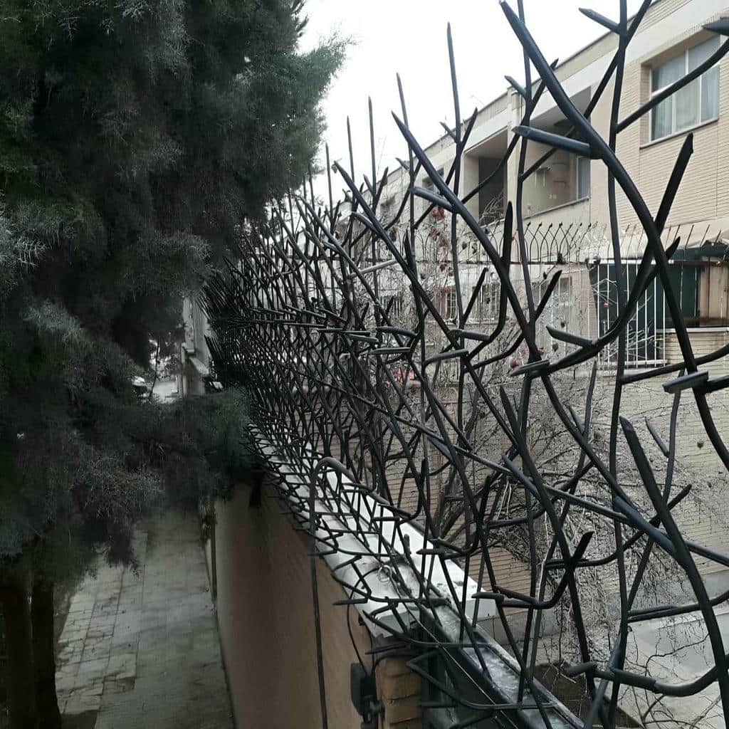 حفاظ دیوار سرنیزه ای با پوشش رنگ کوره ای