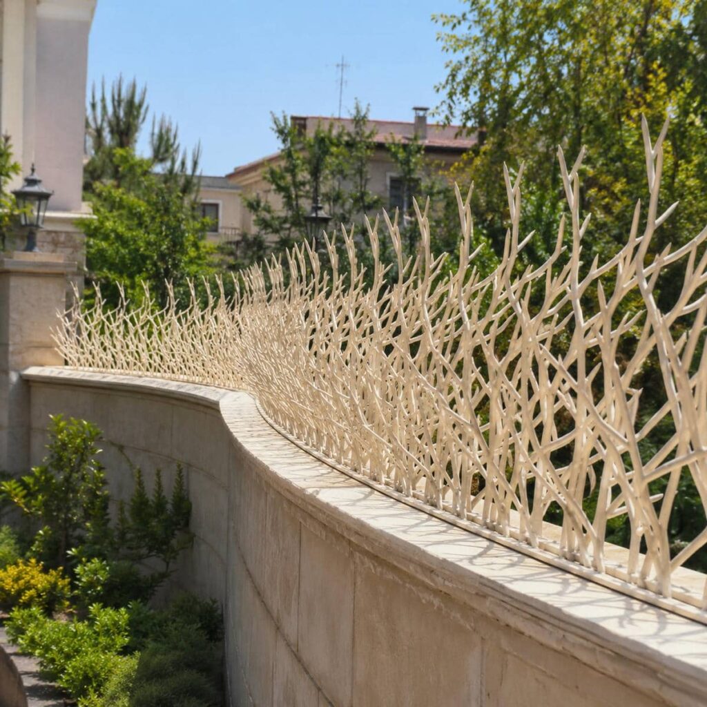 حفاظ دیوار سرنیزه ای کنار نمای سنگی در خرم آباد حفاظ دیوار سرنیزه ای کنار نمای سنگی در خرم آباد