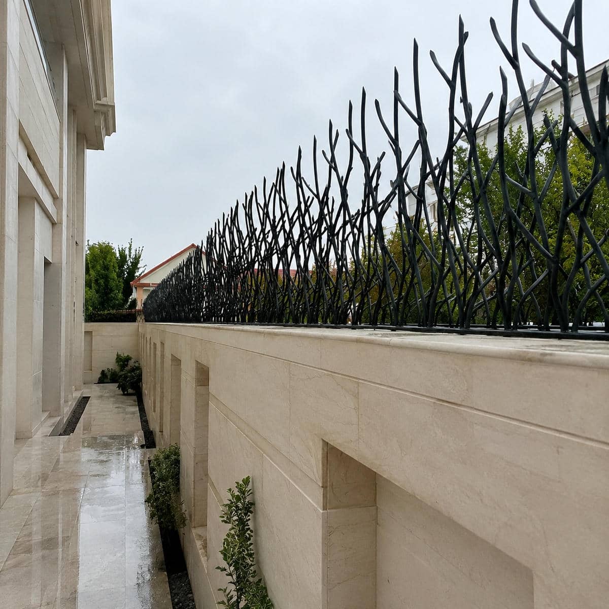 حفاظ دیوار فلزی با پوشش رنگ پودری زنجان
