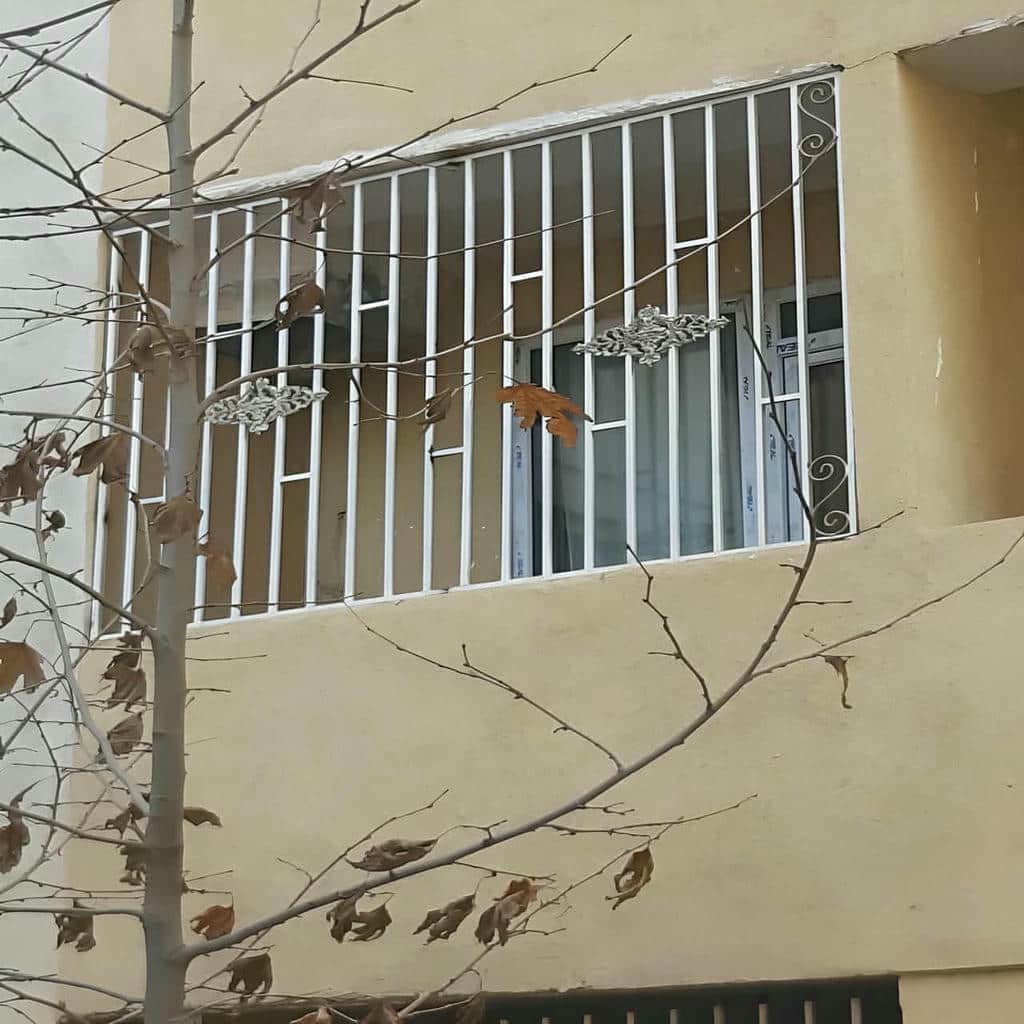 حفاظ پنجره فلزی با پوشش مات