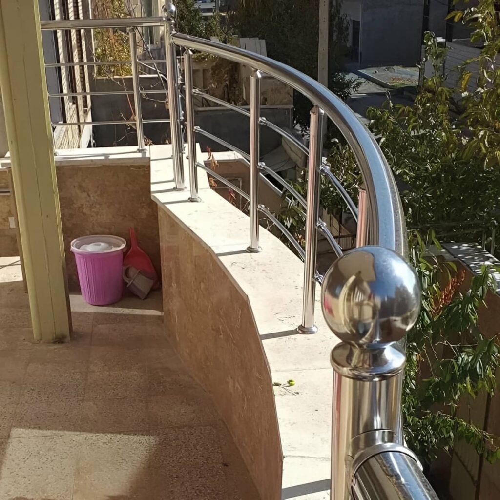 نرده استیل براق برای بالکن
